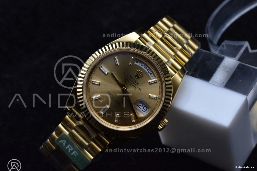 ARF 1:1 228238 YG Gold Bracelet Sustainable Date Best Edition Day Weight) 40 President Dial 654 VR3255 Crystal On (Gain 1001